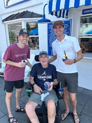Stephen, Jerry and Christopher at Lake Winnepesaukee, NH (August 2024)