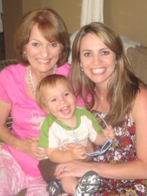 My mom with baby Cade after her diagnosis.